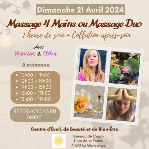 Beauté de l'Âme - Wanessa Hamel - Article - Message 4 mains ou Massage Duo